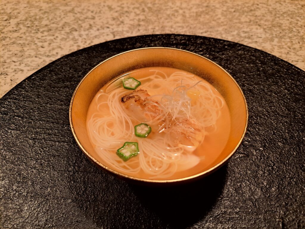 甘鯛と素麺と黄柚子